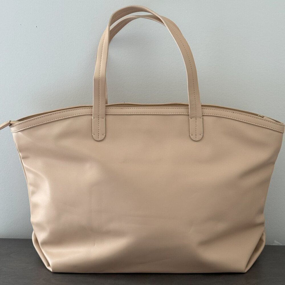 Lulu Dharma Camel Vegan Leather Tote